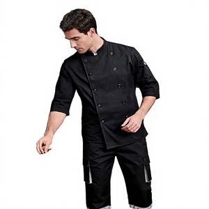 Tablier confortable et respirant en polyester/coton, design dos croisé pour une mobilité totale des hommes. Pour les boulangers attachés à la simplicité et à la fonctionnalité - Product Image 2