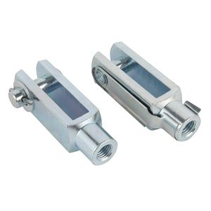 Fourche à étrier en acier inoxydable de type Y DIN71752 pour vérin pneumatique, axe de connexion, circlip, usiné OEM, nickelé - Product Image 2