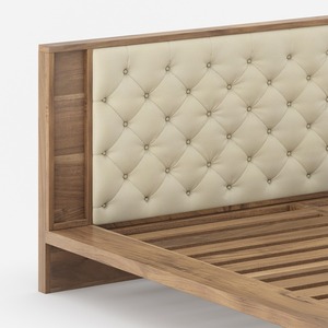 Diseños de <span class=keywords><strong>cama</strong></span> de cuero de madera tapizados modernos con todos los tamaños, muebles de dormitorio interior, <span class=keywords><strong>cama</strong></span> de plataforma de madera con mesita de noche - Product Image 5