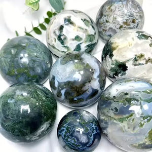 Vente en gros de sphères d'agate verte polie, pierre naturelle de 5 à 7 cm, de haute qualité pour la décoration de la maison et les cadeaux - Product Image 6
