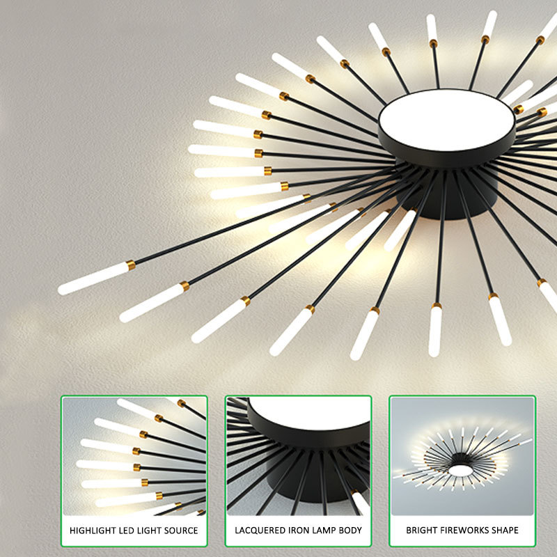 Home Bedroom Living Room Modern Chandelier Pendant Indoor Lighting Acrylic Firework LED Ceiling Light · image 2