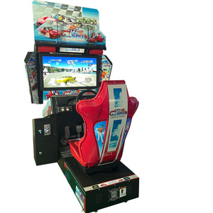 Home Villa Entertainment Center Outrun Car Driving Red Cushion Seat 32 Inch HD Screen Video <b>Arcade</b> Racing Game Machine - Product Image 1