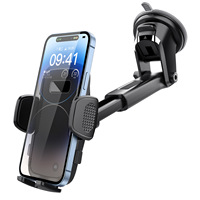 Support de téléphone portable flexible et réglable à 360° en ABS pour voiture, support multifonctionnel pour pare-brise et tableau de bord