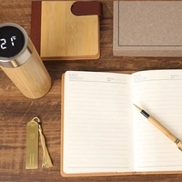 ISStapromo Cadeaux 2025 Luxe Personnalisé Ensemble De Cahier En Bambou Avec Stylo Vide Tasse USB Pilote Signet Cadeau D'affaires Ensemble à Vendre