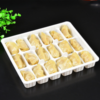 Barquette en plastique PP carrée jetable et recyclable MINXING MX-J18 pour emballage de raviolis, aliments surgelés, nouilles, pizzas, sucre