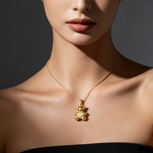 Collier en forme de cœur en cristal brillant de luxe, gravure personnalisée, acier inoxydable 316L plaqué or 18 carats, chaîne fine à maillons O - Product Image 3