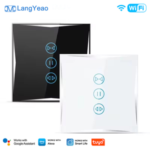 Interrupteur de <span class=keywords><strong>Rideau</strong></span> Tuya WiFi LangYeao EU UK pour Moteur de <span class=keywords><strong>Rideau</strong></span> Électrique Store et Volet Roulant avec Télécommande Google et Alexa - Product Image 1