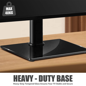 Soporte de mesa de <span class=keywords><strong>TV</strong></span> con ajuste de altura económico de 17 "-55" 40kg, Universal, 2 <span class=keywords><strong>patas</strong></span>, Base de montaje <span class=keywords><strong>para</strong></span> televisión de escritorio - Product Image 6