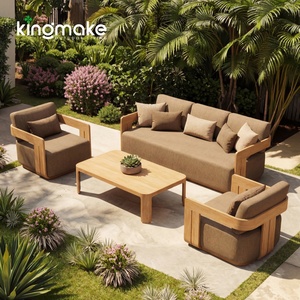 Muebles de exterior para hoteles y villas, juego de sofás de jardín, conjunto de muebles de lujo para resorts, muebles de teca para patio, sofá de exterior - Product Image 1