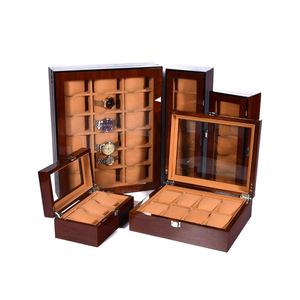 Caja de Madera para Relojes con Ventana Transparente de Lujo, con 3, 6, 8, 12, 18 o 24 Ranuras para Exhibición - Product Image 1