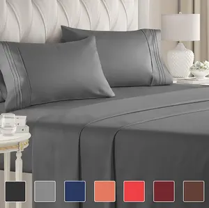 Amazon Bán Chạy Cho 4 Cái Queen Bedsheet Set 1800 Chải Sợi Nhỏ Bộ Đồ Giường