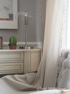 American Cross-Border pour <span class=keywords><strong>Amazon</strong></span> Fini Tic-Tac-Toe Semi-Shading Bay Window Rideau court pour chambre à coucher et cuisine Vente en gros - Product Image 6