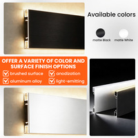 Profilé de plinthe LED en aluminium lumineux pour carrelage d'hôtel, avec éclairage de contour haut et bas