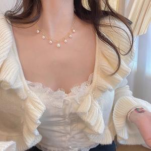 สร้อยคอสไตล์วินเทจฝรั่งเศส ดีไซน์ภาพเหมือน สง่างาม อ่อนโยน ประดับด้วยไข่มุกน้ำจืดธรรมชาติ สำหรับเจ้าสาว - Product Image 2