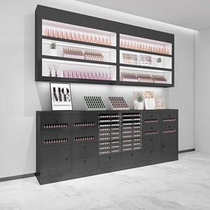 Mueble de Exhibición para Esmaltes de Uñas, Gabinete de Almacenamiento para Cosméticos y Productos de Belleza, Ideal para Salones de Belleza - Product Image 1