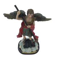 Ange en résine de haute qualité, 4 pièces, figurine avec ailes, à caractère catholique, personnalisé, vente en gros