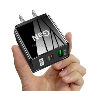 65W PD Fast Charger Cell Phone Charger GaN <b>Type</b> <b>c</b> Charger QC3.0+PD33W Travel <b>Adapter</b> for Smartphone - Product Image 1