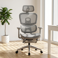 Chaise de bureau ergonomique en maille avec dossier haut, accoudoirs réglables en 3D et inclinaison à grand angle, chaise de bureau robuste pour ordinateur