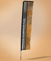 Vente en gros de drapeau de plumes de plage volantes de publicité extérieure grande bannière de drapeau de plage en aluminium