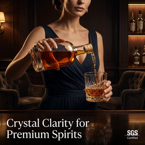 Botella de Vidrio Transparente Vacía de 750 ml y 500 ml para <span class=keywords><strong>Vodka</strong></span>, Botella Redonda de Vidrio para Licores con Logotipo Personalizado, para Envasar Ginebra, Whisky, Brandy y Otras Bebidas Espirituosas - Product Image 3