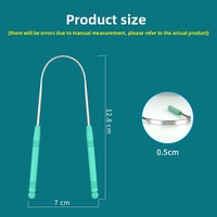 Grattoir à langue en U de qualité supérieure, professionnel, hygiénique, réutilisable, portable, de qualité chirurgicale, recommandé par les dentistes, vente en gros
