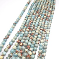 Howlite empereur Turquoise pierre précieuse 4mm 6mm 8mm perles rondes en vrac ShouShan pierre Multi couleurs pour la fabrication de bijoux