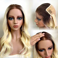 Perruque Lace Front Glueless Blond Platine 613, Dentelle Suisse HD Transparente 13x6, Densité 180%, Cheveux Humains Vierges Bruts Pré-Pluckés