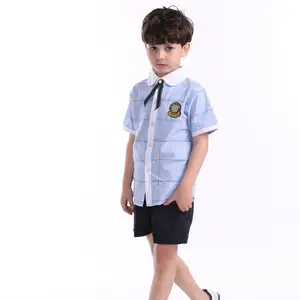 イングランドスタイルの男の子の女の子の長袖半袖小学校の制服