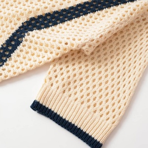 Pull en tricot à col en V à manches courtes pour femme, style rétro chic décontracté, avec couleurs assorties, nouvelle arrivée automne 2025 - Product Image 3