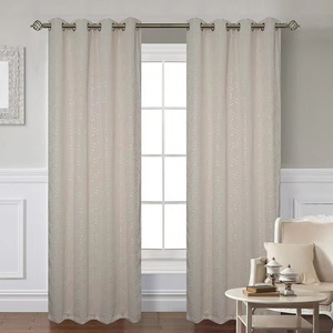 Màu Đen flaxoid in cửa sổ Rèm cửa màn làm sẵn sợi nhỏ dệt may cao cấp dù để che nắng bộ đồ giường rèm cửa trong kho - Product Image 4