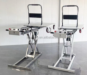 Tables élévatrices hydrauliques portables à ciseaux <span class=keywords><strong>électrique</strong></span>s avec <span class=keywords><strong>rail</strong></span> <span class=keywords><strong>coulissant</strong></span> <span class=keywords><strong>pour</strong></span> manutention de marchandises en voiture, hauteur de levage 66 cm avec chariot - Product Image 1