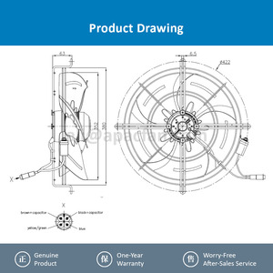 ebmpapst S4E350-AQ02-C01 230VAC 0.80/1.20A 180/275W 1420/1660RPM Electric OEM Computer Room Air Conditioner Axial Cooling <b>Fan</b> - Product Image 4