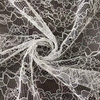 Tissus de dentelle de mariage de broderie de guipure de fil de soie de poisson de Style français avec la conception de fleur pour la décoration de longues robes de femmes