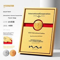 Médaille carrée en métal personnalisée, plaque d'honneur créative, récompense pour réunion annuelle d'entreprise, production imprimée en couleur commémorative