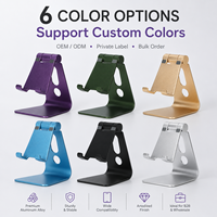 Grande taille 360 degrés multi-angle réglable argent portable support de tablette de bureau matériau en alliage d'aluminium durable