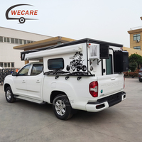 WECARE Camper léger 450 kg pour pick-up, coque amovible en fibre de verre, pour voyages tout-terrain