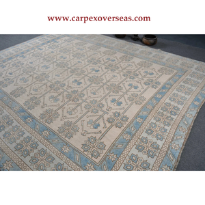 พรมพื้นที่ทอผ้าฝ้ายสีฟ้าอ่อนย้อมสีด้วยมือกำมะหยี่ความสูงของบ้านกันลื่นและเป็นมิตรกับสัตว์เลี้ยง - Product Image 3