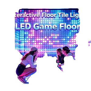 Dalles LED interactives à capteur de gravité pour pistes de danse, en métal et plastique, pour aéroports, jardins, parcs d'aventure et espaces publics - Product Image 1