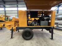 Pompe à béton robuste en acier pour remorque, 20-40m³/h, avec valve en S, pour la construction de bâtiments, de routes, de tunnels et de ponts