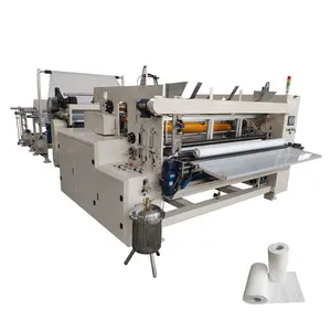 Prägen von Toilettenpapier und Küchentüchern Papierproduktherstellungsmaschine Papier schneiden und wiederwickeln Verarbeitung typ