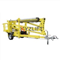 Plateforme élévatrice à flèche montée sur remorque XYZLIFT avec flèche pliable Passage flexible à travers des espaces étroits Approuvée par EN 280