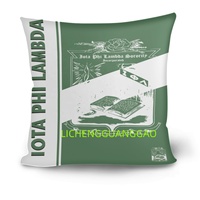 Housse de coussin confortable et douce de haute qualité avec impression personnalisée du design Sorority Iota Phi Lambda, vente en gros
