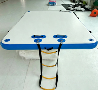 Sortie d'usine Sun Chill PVC Matelas à eau gonflable Flottant Piscine Flotteurs Quai gonflable Plates-formes à eau pour lac de natation