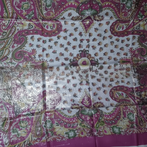 Bufanda de algodón cuadrada Lurex con estampado Floral, nuevos accesorios para adultos para la temporada de primavera, chal y bufanda tradicional - Product Image 1