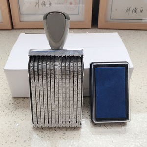 Sello <span class=keywords><strong>de</strong></span> Goma Rodante para Oficina, Económico, Ajustable, Portátil, con Fecha y Hora, Sello <span class=keywords><strong>de</strong></span> Plástico Autoentintable - Product Image 6