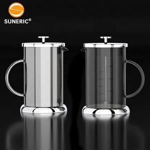 <span class=keywords><strong>Prensa</strong></span> <span class=keywords><strong>Francesa</strong></span> <span class=keywords><strong>de</strong></span> Acero Inoxidable <span class=keywords><strong>con</strong></span> Filtro <span class=keywords><strong>de</strong></span> Malla Metálica y Recipiente <span class=keywords><strong>de</strong></span> Vidrio <span class=keywords><strong>de</strong></span> 1 Litro para Preparar Café y Té - Product Image 3