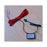 Invertisseur pour feuille EL 12V CC avec montage sur prise, conception silencieuse, mode lumière constante, étanchéité simple, bornes d'entrée rouge et noir