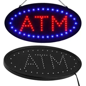 Placa de led neon aberta alta qualidade, fabricantes de alta qualidade, sinal led atm, personalizado, neon, sinal para carregador