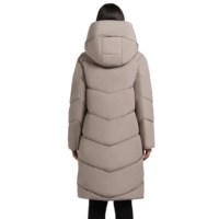 Veste matelassée personnalisée OEM pour femme, style vintage décontracté, col mandarin, chaude pour l'hiver, en laine crochetée, fabriquée sur mesure