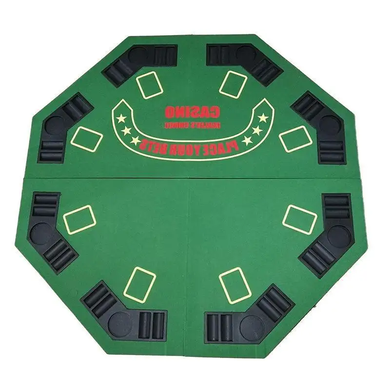 47 "8 jugadores Texas Hold'em Mat portátil antideslizante naipes mesas plegable mesa de póquer para juegos familiares Casino